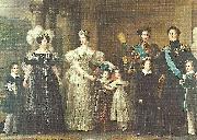 fredrik westin en stor familjeskara oil painting